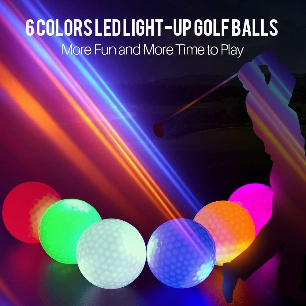 Glow Golf Balls, Led Light up Night Golf Balls Glow in the Dark