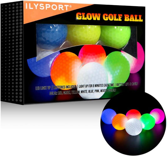 Glow Golf Balls, Led Light up Night Golf Balls Glow in the Dark